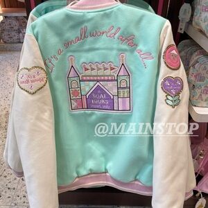 Disney Parks x Stoney Clover Its a Small World Varsity Bomber Embroidered Jacket